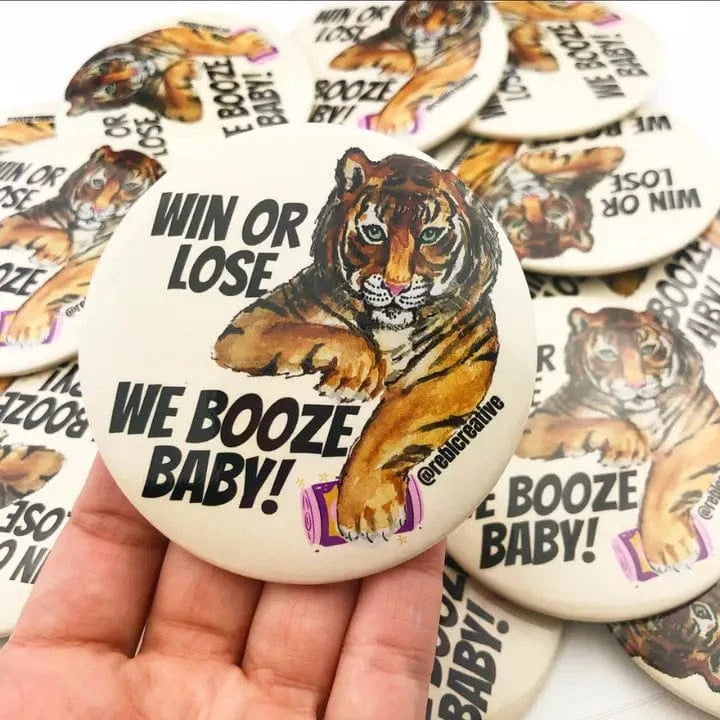 Tiger Boozy Gameday Button