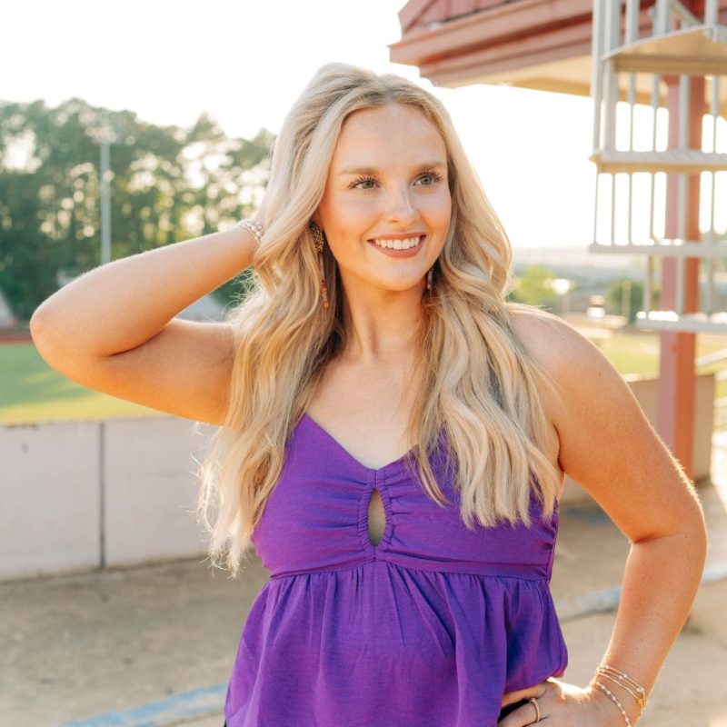 Purple Sleeveless Babydoll Top