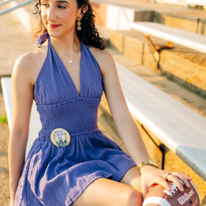 Purple Halter Neck Smocked Romper