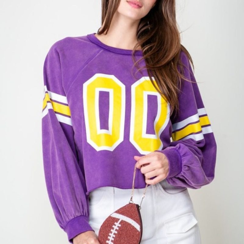 Purple & Gold Longsleeve Jersey Top
