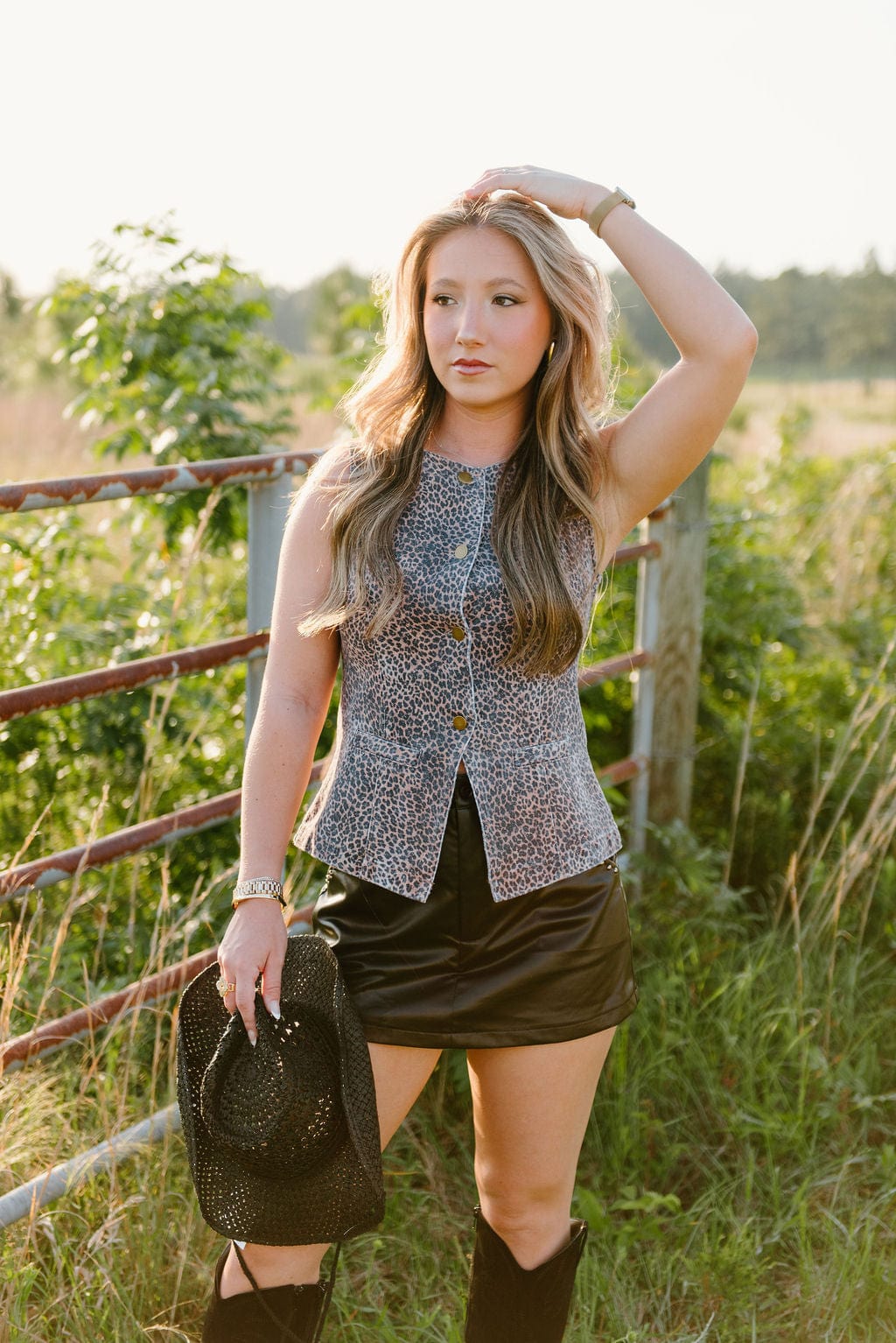 Leopard Button Down Vest - Image 4