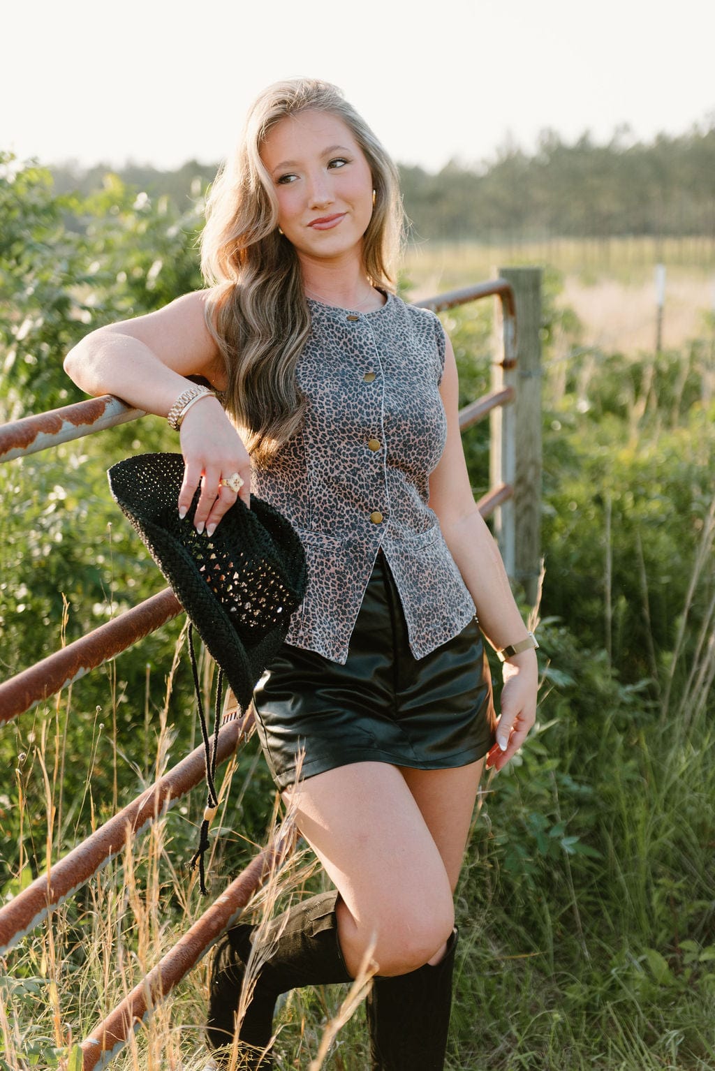 Leopard Button Down Vest - Image 6